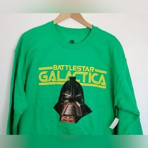 Universal Studios Battlestar Galactica Green Sweatshirt Vintage, Brand New